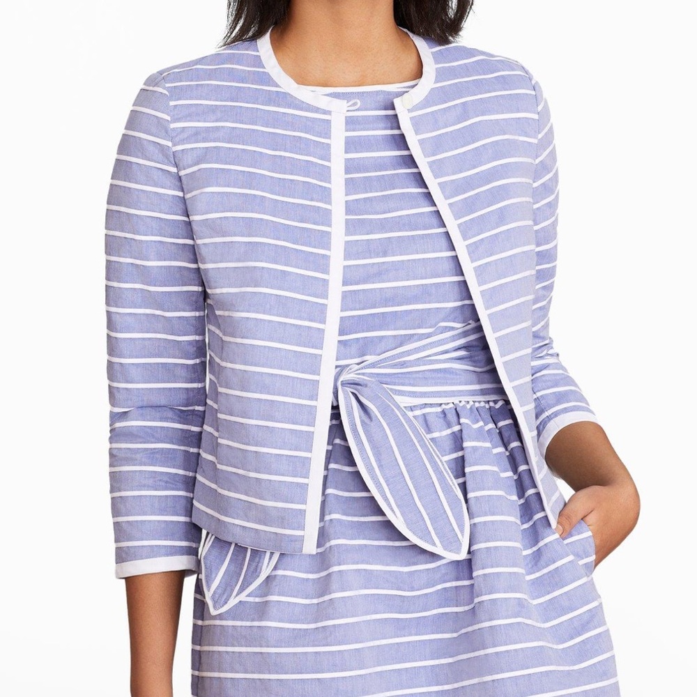 NWOT Brooks Brothers Dobby Lightweight Striped Jacket, size 4